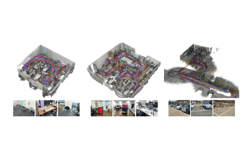 LT-VQA dataset environments with aligned 3D maps and multi-session trajectories