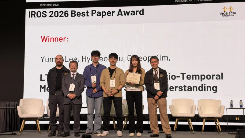 IROS 2026 Best Paper Award ceremony